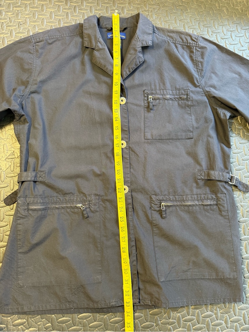 Charter Club Charcoal Professional Utility Cotton Jacket With Zip Pockets Size L - Picture 9 of 11